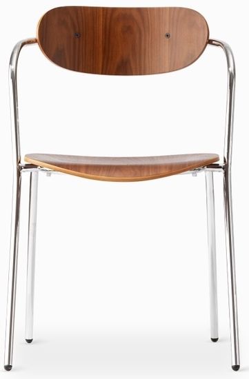 Обеденный стул Mina металлический каркас и дерево