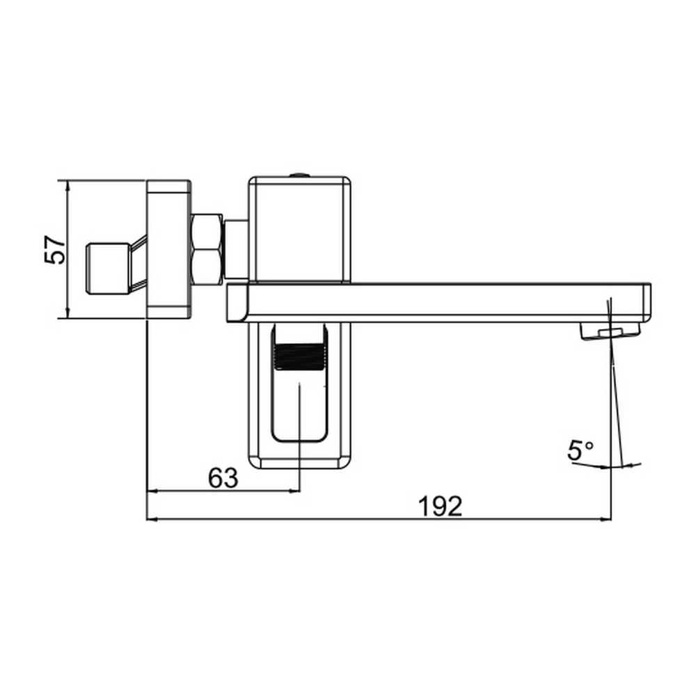Смеситель для ванны 35к G3217-6 GAPPO ЧЕРНЫЙ