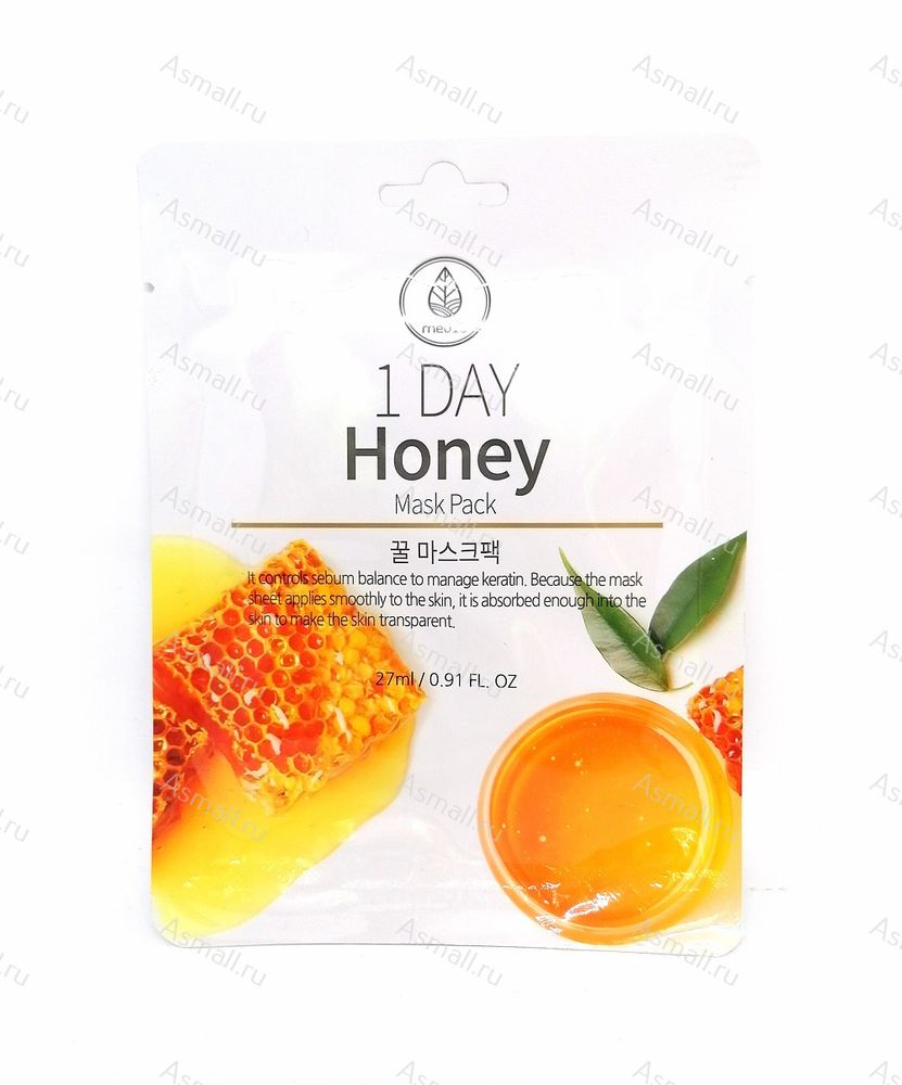 Тканевая маска питающая медовая Med B. 1 Day Honey Mask Pack, 27 мл.