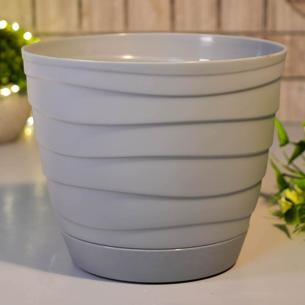 Горшок цветочный Бриз 1,7л, серый