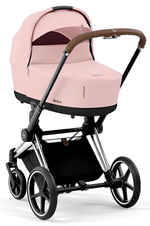 Коляска для новорожденных Cybex Priam IV Chrome Brown Peach Pink