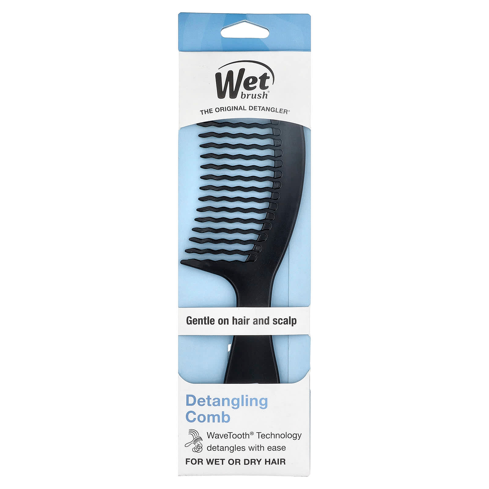 Wet Brush, Расческа для распутывания волос, черный, 1 гребешок