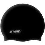 TLH1BK Шапочка для плавания ATEMI Long Hair Cap Deep Black, силикон