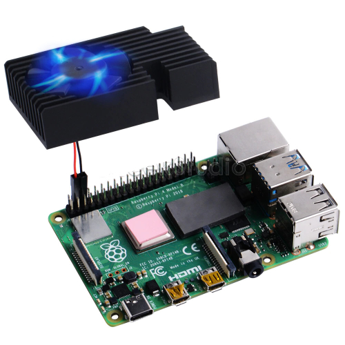 Радиатор для Raspberry Pi 3/4 с вентилятором