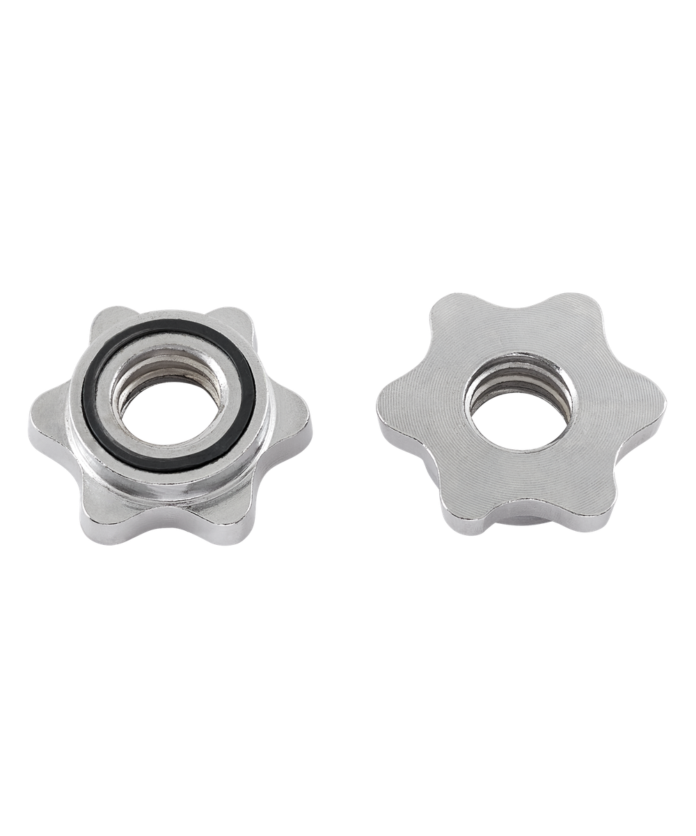 Гриф для штанги BB-102 W-образный, d=25 мм, металлический, с металлическими замками, хром, 120 см