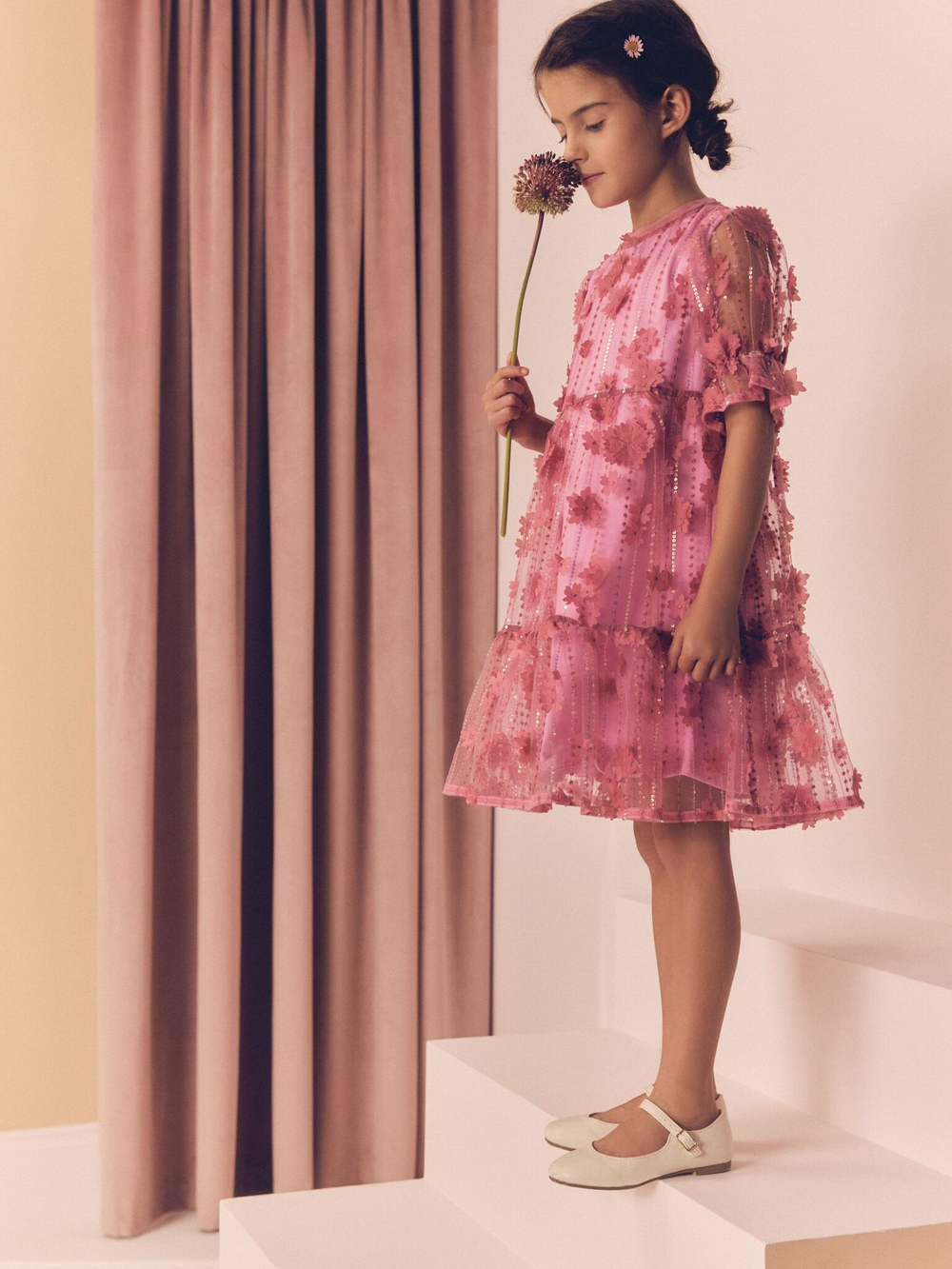 Платье для девочки Next E57-549, Розовый