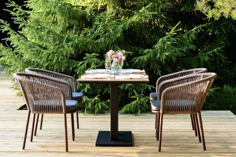 "Каффе Дабл" обеденная группа на 4 персоны, цвет "дуб"