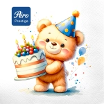 Салфетки бумажные 33*33 Pero Prestige Хэппи, 3сл 20л