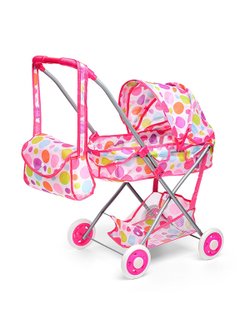 Коляска для кукол Шары, складная, прогулочная с капюшоном (Y936B-7)