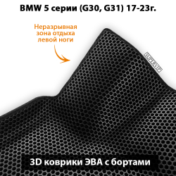 коврики ева в авто для bmw 5 серии g30/g31 от supervip