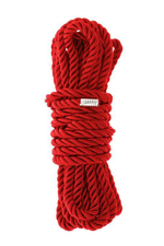 Красная веревка для шибари Deluxe Bondage Rope - 5 м. (Цвет: красный)
