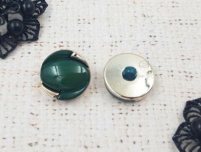 Пуговицы костюмные, d 2 см, зелёный