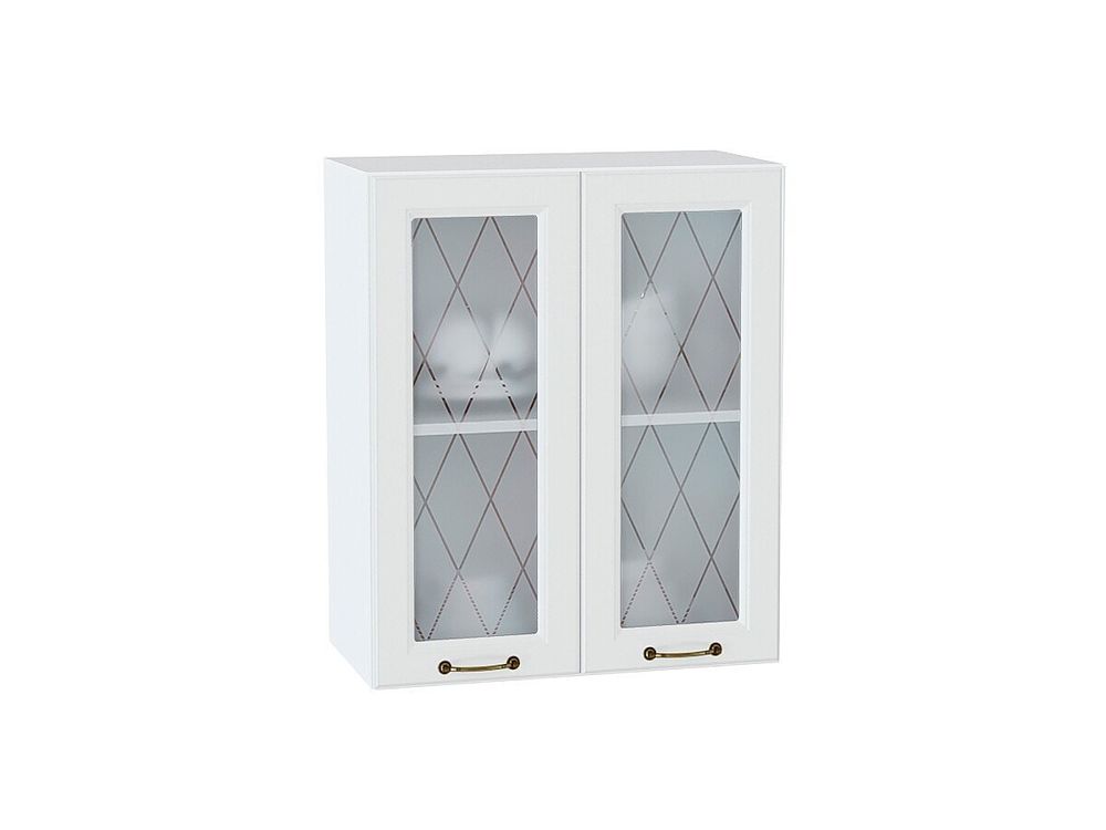 Шкаф верхний с 2-мя остекленными дверцами Ницца