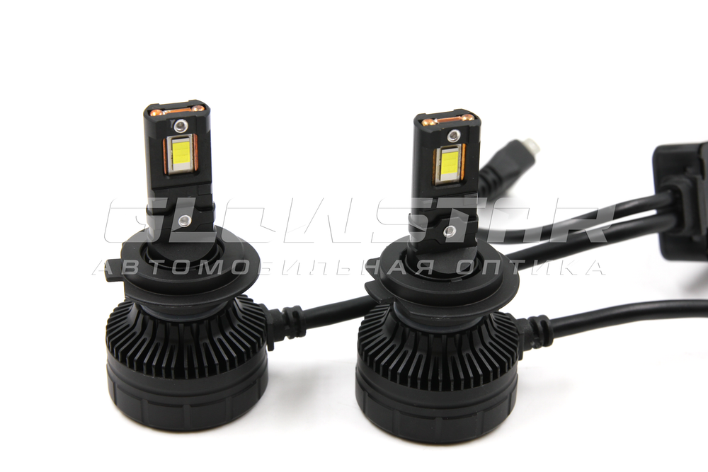 Светодиодные лампы Aozoom P17/H7 с вентилятором 24V 45W 4650Lm (комплект, 2шт)