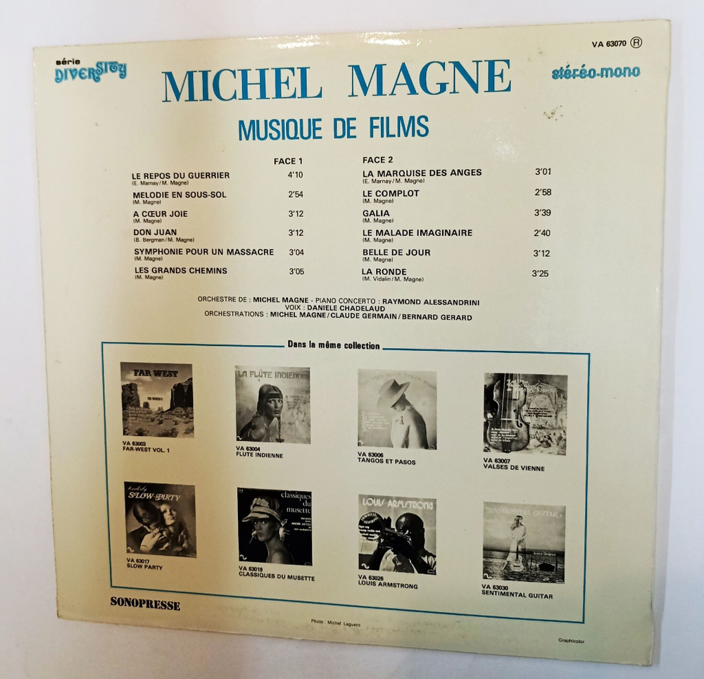 Винтажная виниловая пластинка LP Michel Magne Et Son Orchestre Musiques De Films (France 1973)