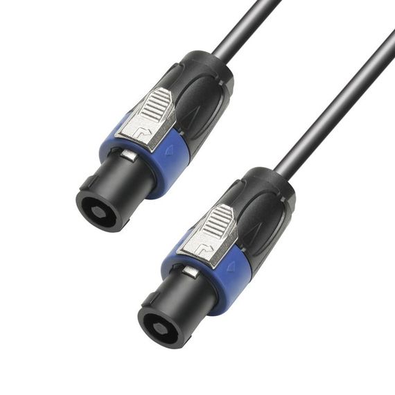 Adam Hall K4S425SS1000 - кабель спикерный Speakon 4-pole - Speakon 4-pole, 4 x 2.5 мм2, 10 м, черный