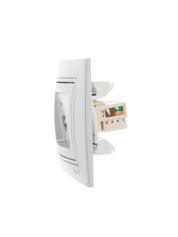 Розетка компьютерная 2-м СП Mira RJ45 сер. метал. LEZARD 701-1010-141