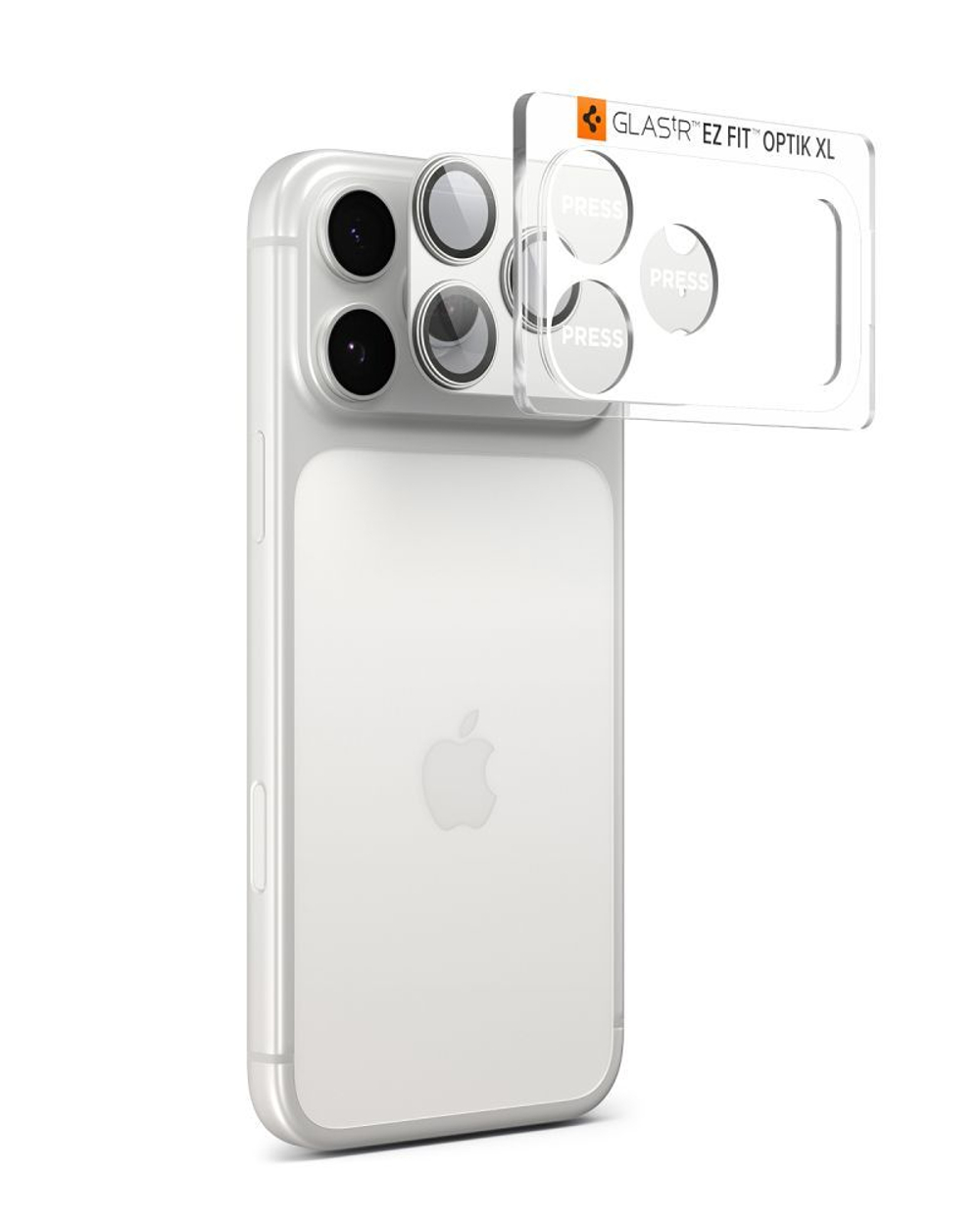 Стекло камеры Spigen optik pro XL GLAS.TR ”EZ FIT” для iPhone 17 PRO MAX SILVER