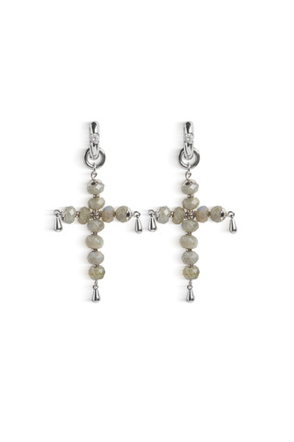 Серьги "Cross Labrador" Silver