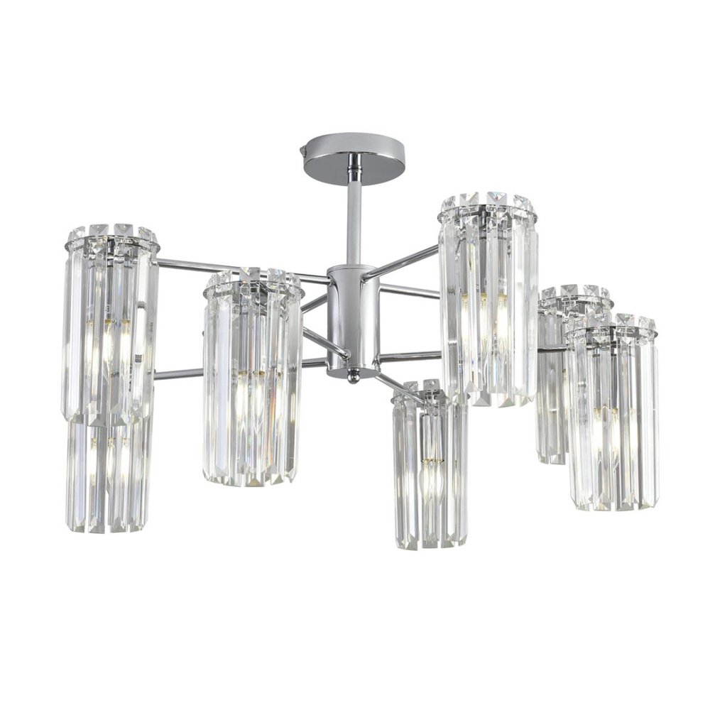 8348/8C CLASSI LN26 156 хром/прозрачный, металл/хрусталь Люстра подвесная E14 8*40W 220V FAVLA