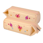 Пенал - косметичка, pure-pak Alingar, силикон, молния, 210 х 65 х 65 мм, "Космос", персиковый (планета, метеорит)