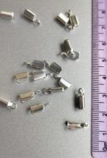 K238-р Концевик ребристый 11*3,5мм, родий, шт