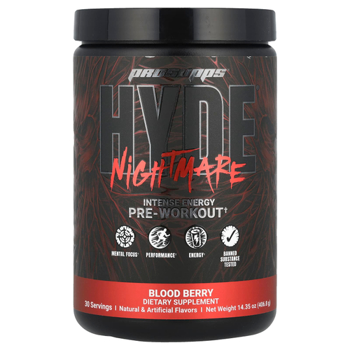 ProSupps, HYDE® Nightmare, интенсивная энергия перед тренировкой, кровавая ягода, 406,8 г (14,35 унции)