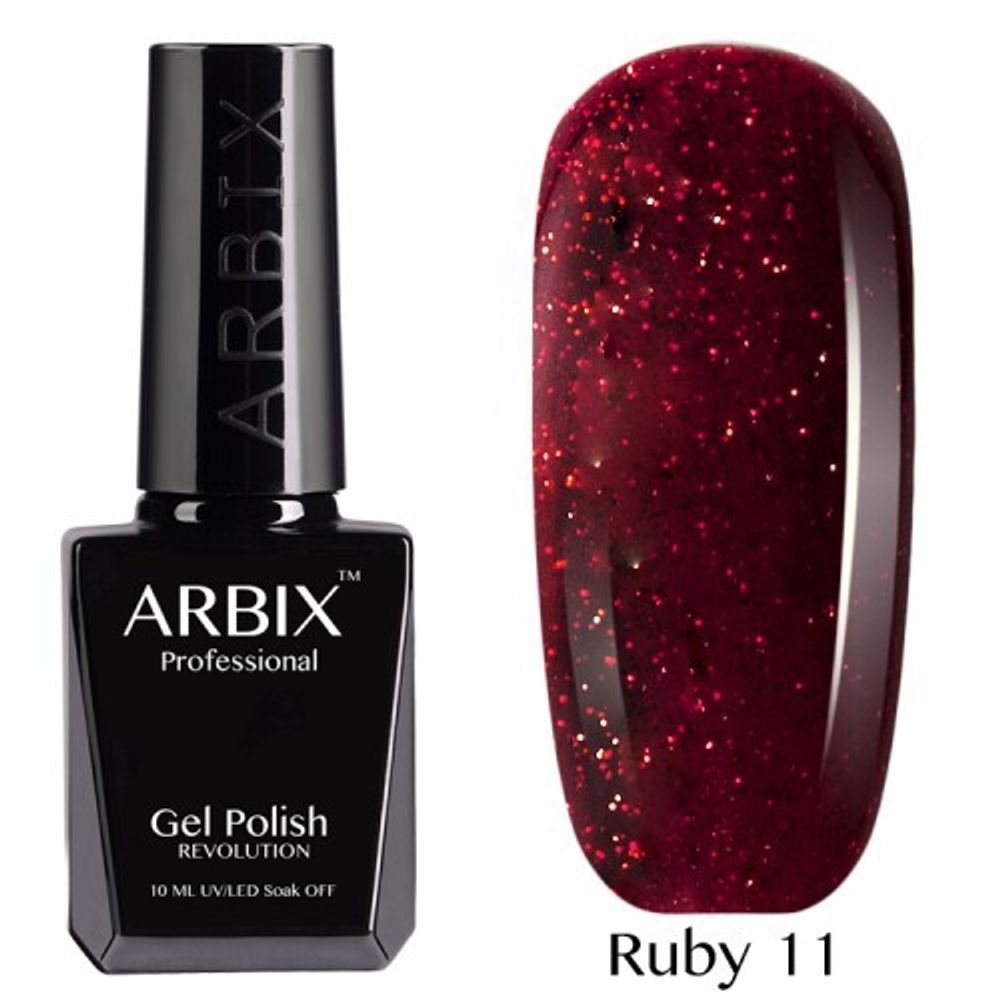 Гель-лак Arbix Ruby Искры Бордо  №11