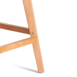 Стул барный TULIP BAR (mod. C1014H-1) / 1 шт. в упаковке пластик/дерево, 42 х 47,5 х 104 см, Black (Черный) 3010/ натуральный