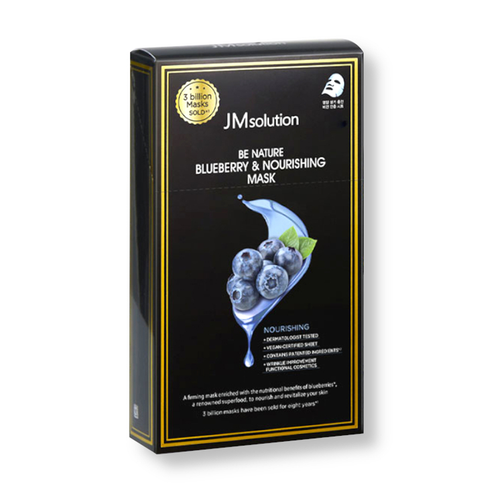 [JM Solution] Be nature blueberry & nourishing mask - Тканевая маска с экстрактом голубики