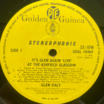 Glen Daly ‎– Live At The Ashfield Glasgow (Англия 1970г.)