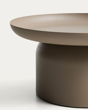 Уличный столик Arcola из алюминия цвета таупе, диаметр 70 см