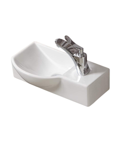 Раковина подвесная (глянцевая белая)  WeltWasser WW AISBACH 7940 GL-WT R 400х220х120