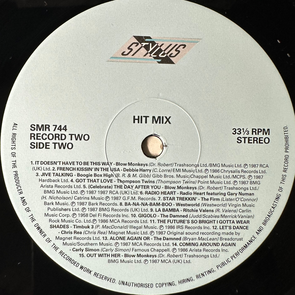 Сборник Hit Mix 2LP (Англия 1987г.)