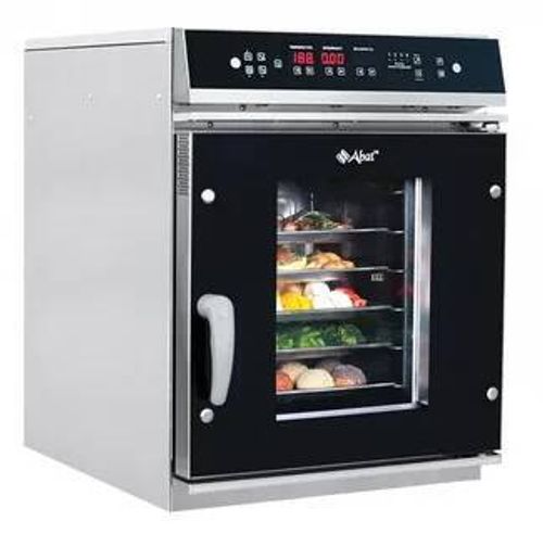 11000019101 Абат Пароконвектомат ПКА 6-1/2П верхняя панель управления (парогенератор, 6хGN-1/2, память на 99 программ приготовления, термощуп, регулировка влажности, вся нерж, без г/емкостей) черный дизайн, реверс, 230 В