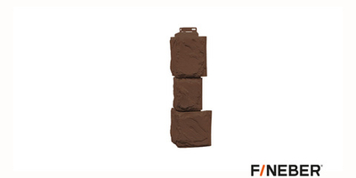 Наружный угол Камень Крупный, Коричневый