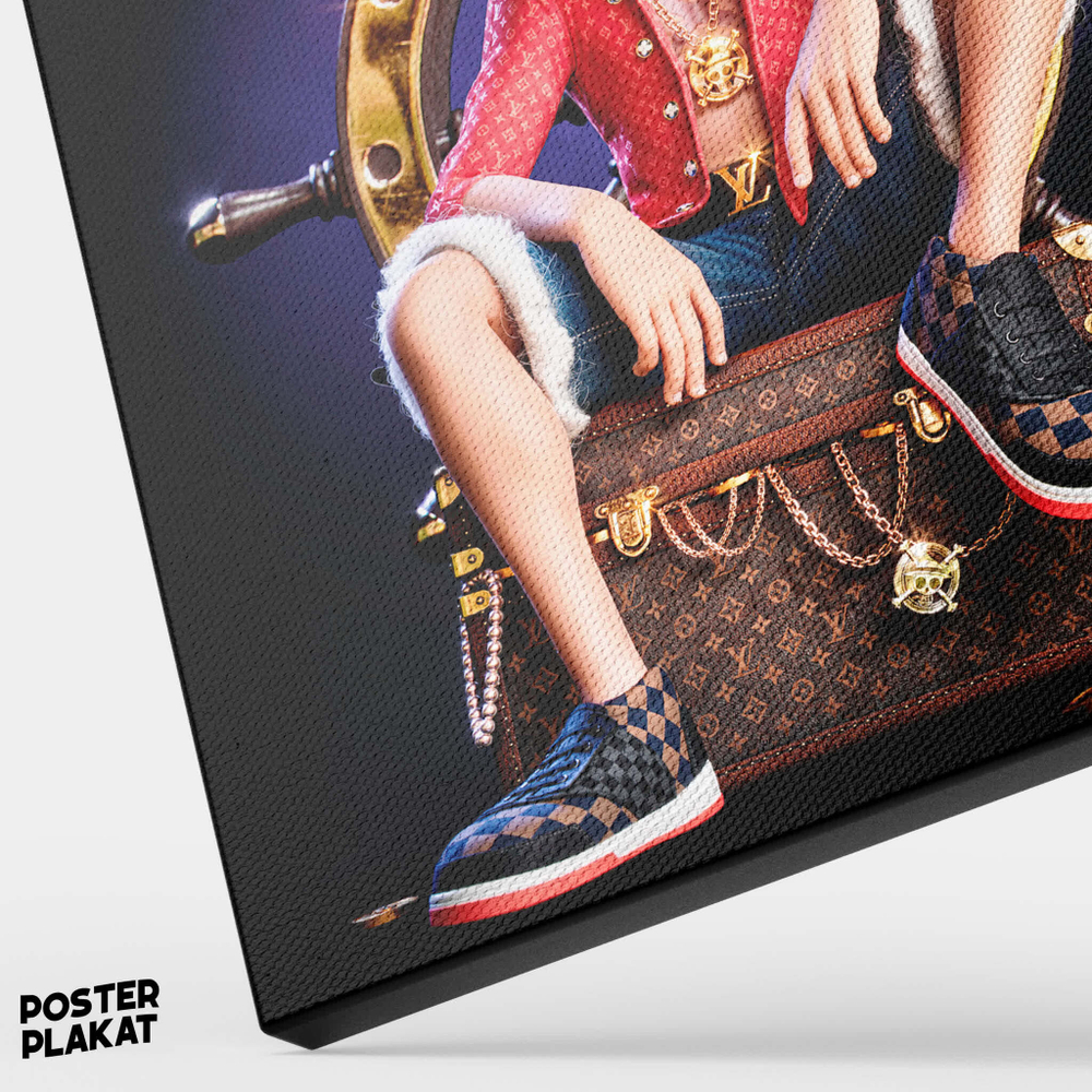 Картина для интерьера Манки Д Луффи, персонаж манги и аниме One Piece Большой куш, холст с печатью на подрамнике, на стену, Постер Плакат