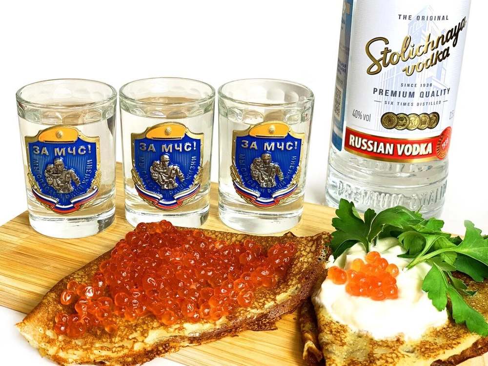 Нарядный набор стопок «МЧС»