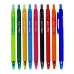 Ручка шариковая, масляная, автоматическая, Digno, синие чернила, серия "TICKER", разноцветный корпус, 10 шт