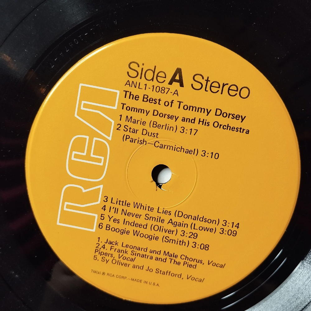 Винтажная виниловая пластинка LP The Best Of Tommy Dorsey (USA 1975)