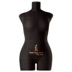 Манекен портновский Моника, комплект Про, торс, вид спереди, размер 46, цвет черный.