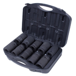 МАСТАК (100-68010C) Набор глубоких торцевых головок 1", шестигранные, 21-41 мм, для мультипликатора, 10 предметов