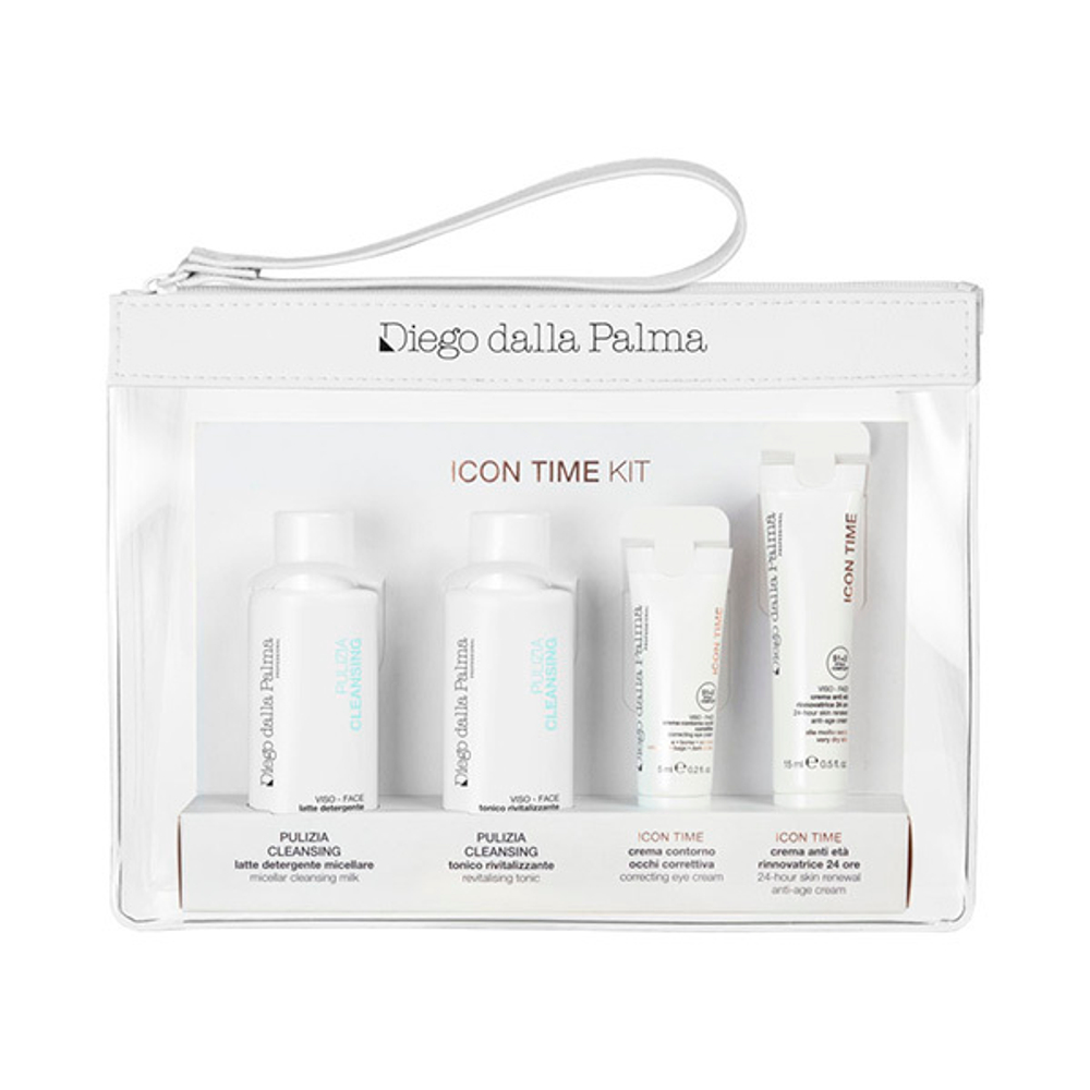 Набор косметики для путешествия в косметичке Коррекция морщин Diego Dalla Palma Icon Time Kit