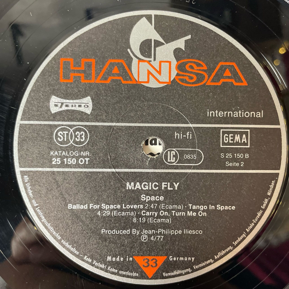 Винтажная виниловая пластинка LP Space Magic Fly (Germany 1977) Fasten Seat Belt