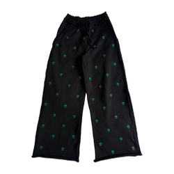 Оверсайз брюки "こんにちは" green