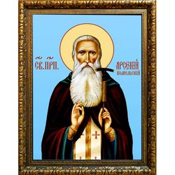 Арсений Комельский, Вологодский  преподобный игумен. Икона на холсте.