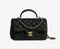 Стеганая сумка Chanel classic flap с ручкой, черный