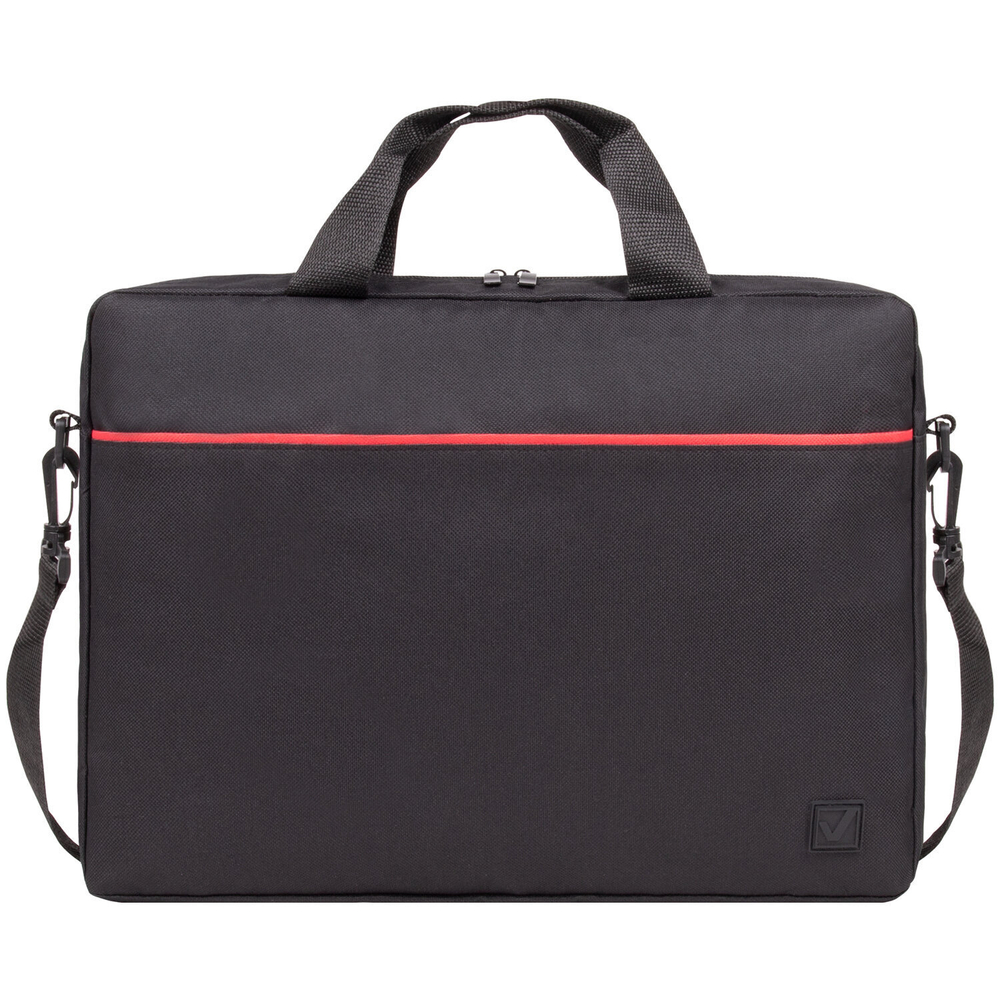 Сумка портфель BRAUBERG PRACTICAL с отделением для ноутбука 15 6" "Red line" черная 29х40х7 см