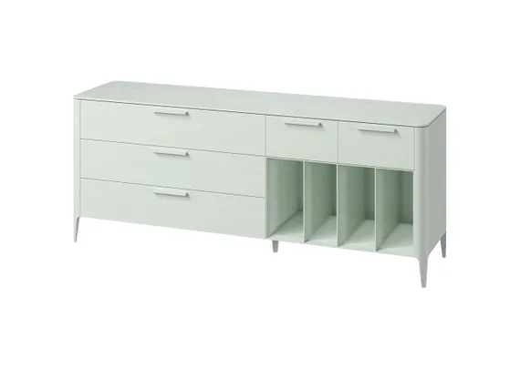 Тумба Type oak 5 ящиков 4 полки ширина 200 см (белый)