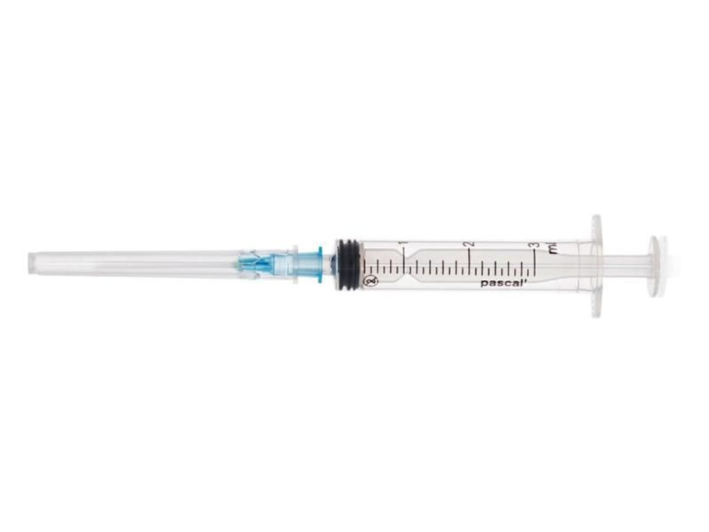 Шприц одноразовый 3 мл 3-х компонентный с иглой 23G х 1 1/4" (0,6х30 мм), 100 шт.